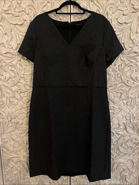 Ann Taylor Black Sparkle Sheath Dress